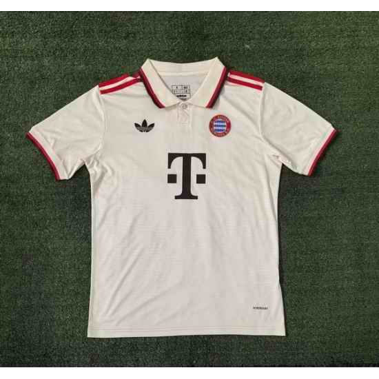 Men 2024 2025 Soccer Jersey Bayren White Away